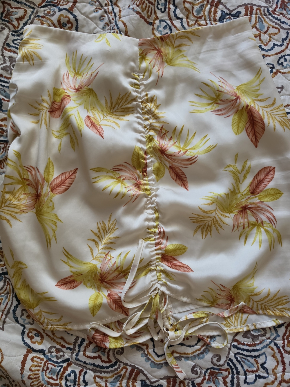 Le Lis Collection Drawstring Satin Skirt View 5